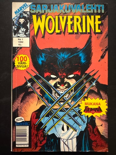 SARJAKUVALEHTI No 1 - 1992 - WOLVERINE