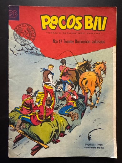 Pecos Bill N:o 17 Syyskuu I 1958 - Tommy Buckaroon salaisuus